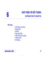 Bài giảng công nghệ phần mềm - Phần 1 Giới thiệu về chu trình sống của phần mềm - Chương 6 doc