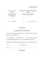 MẪU QUYẾT ĐỊNH Tạm giữ người theo thủ tục hành chính pptx