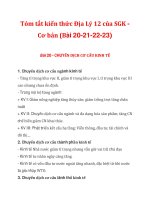 Tóm tắt kiến thức Địa Lý 12 của SGK Cơ bản (Bài 20-21-22-23) pptx