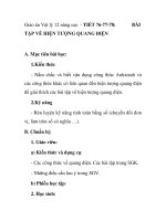 Giáo án Vật lý 12 nâng cao - TIẾT 76-77-78: TẬP VỀ HIỆN TƯỢNG QUANG ĐIỆN pptx