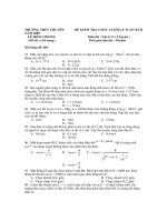 ĐỀ KIỂM TRA CHẤT LƯỢNG 8 TUẦN KÌ II Môn thi : Vật lý - Nội dung đề: 003 potx