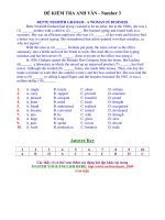 ĐỀ KIỀM TRA ANH VĂN - Number 3 pot