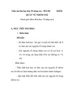 Giáo án hóa học lớp 10 nâng cao - BÀI 40 QUÁT VỀ NHÓM OXI pptx