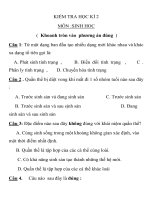 KIỂM TRA HỌC KÌ 2 MÔN :SINH HOC TRƯỜNG THPT NGHĨA ĐÀN docx