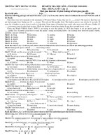 ĐỀ KIỂM TRA HỌC KÌ II –NĂM HỌC 2010-2011 Môn : TIẾNG ANH - Mã đề: 896 pptx