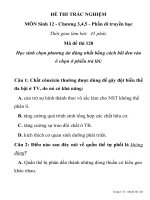 ĐỀ THI TRẮC NGHIỆM MÔN Sinh 12 Mã đề thi 128 pps