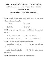 bài tập trắc nghiệm môn hóa học lớp 10 ppsx