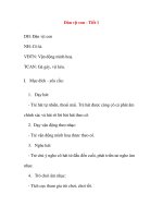 Giáo án âm nhạc lớp chồi: Đàn vịt con - Tiết 1 potx