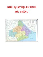 KHÁI QUÁT ĐỊA LÝ TỈNH SÓC TRĂNG pdf