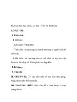 Giáo án hóa học lớp 12 cơ bản – Tiết 32: Hợp kim ppt