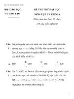 ĐỀ THI THỬ ĐẠI HỌC MÔN VẬT LÝ SỐ 13 BỘ GIÁO DỤC VÀ ĐÀO TẠO docx