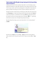 Cách nhanh nhất để giảm dung lượng ảnh đã chụp bằng máy kĩ thuật số docx