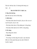 Giáo án sinh học lớp 12 chương trình nâng cao - Tiết: 29 Bài: DI TRUYỀN Y HỌC (tt) pot