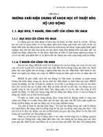 Giáo trình AN TOÀN LAO ĐỘNG - Chương 1 ppt