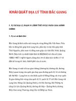 KHÁI QUÁT ĐỊA LÝ TỈNH BẮC GIANG pot