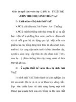 Giáo án nghề làm vườn lớp 12 - BÀI 1: THIẾT KẾ VƯỜN THEO HỆ SINH THÁI VAC pptx