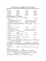 ĐỀ THI THỬ TN – ĐH MÔN: TIẾNG ANH – ĐỀ 4 pptx