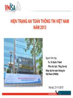 hiện trạng an toàn thông tin việt nam năm 2013