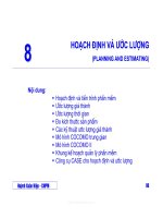 Bài giảng công nghệ phần mềm - Phần 1 Giới thiệu về chu trình sống của phần mềm - Chương 8 doc