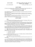 QUYẾT ĐỊNH Số: 63/2007/QĐ-BTC VỀ VIỆC QUY ĐỊNH MỨC THU, CHẾ ĐỘ THU, NỘP, QUẢN LÝ VÀ SỬ DỤNG PHÍ Y TẾ DỰ PHÒNG VÀ PHÍ KIỂM DỊCH Y TẾ BIÊN GIỚI ppsx