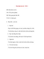 Giáo án âm nhạc lớp chồi: Hoà bình cho bé - Tiết 1 docx