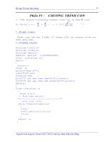 BÀI TẬP TIN HỌC ĐẠI CƯƠNG - PHẦN IV ppt