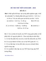 ĐỀ THI THỬ MÔN SINH 2009 – 2010 ĐỀ SỐ: 5 TRƯỜNG THPT HÀ HUY TẬP docx