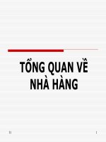TỔNG QUAN VỀ NHÀ HÀNG doc