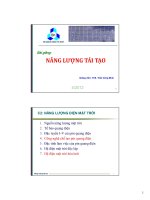 bài giảng năng lượng tái tạo, tiềm năng và ứng dụng