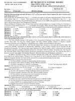 ĐỀ THI HỌC KỲ II- NĂM HỌC 2010-2011 Môn: TIẾNG ANH - Lớp 12 pptx