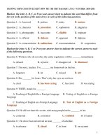 ĐỀ THI THỬ ĐẠI HỌC LẦN 2- NĂM HỌC 2010-2011 pdf