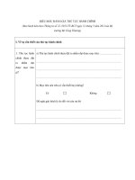 BIỂU MẪU ĐÁNH GIÁ THỦ TỤC HÀNH CHÍNH pot