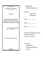 tóm tắt luận án tiến sĩ nghiên cứu một số yếu tố ảnh hưởng đến hiệu quả của kỹ thuật siêu âm hút tế bào trứng bò để tạo phôi trong ống nghiệm