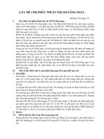 GÂY MÊ CHO PHẪU THUẬT NỘI SOI LỒNG NGỰC potx