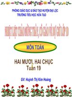 Bài giảng toán lớp 1 hai mươi, hai chục