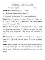 ĐỀ THI HỌC KÌ MÔN HÓA HỌC LỚP 10 TRƯỜNG THPT NAM ĐÀN 1 doc