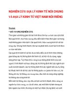 NGHIÊN CỨU ĐỊA LÝ KINH TẾ NÓI CHUNG VÀ ĐỊA LÝ KINH TẾ VIỆT NAM NÓI RIÊNG doc
