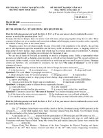 ĐỀ THI THỬ ĐẠI HỌC NĂM 2011 Môn: TIẾNG ANH - Mã đề thi 231 pps