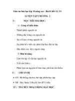 Giáo án hóa học lớp 10 nâng cao - Bài 8 (tiết 12, 13) LUYỆN TẬP CHƯƠNG 1 pptx