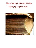 Khoa học Ngữ văn sau 55 năm xây dựng và phát triển doc