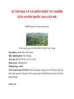 VỊ TRÍ ĐỊA LÝ VÀ ĐIỀU KIỆN TỰ NHIÊN CỦA VƯỜN QUỐC GIA CÁT BÀ potx