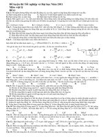Đề luyện thi Tốt nghiệp và Đại học Năm 2011 Môn Vật lý - Đề 6 potx