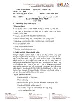 công ty cổ phần du lịch dịch vụ hội an báo cáo thường niên 2008