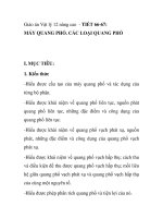 Giáo án Vật lý 12 nâng cao - TIẾT 66-67: MÁY QUANG PHỔ. CÁC LOẠI QUANG PHỔ ppt