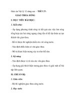 Giáo án Vật lý 12 nâng cao - TIẾT 27: GIAO THOA SÓNG ppt