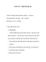 Giáo án mầm non -Chủ đề : Phương tiện giao thông ( Máy bay – Tàu hỏa) potx