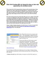 Giáo trình hướng dẫn sử dụng bộ công cụ bảo mật xpsecurity cho window seven p1 pdf