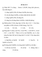 ĐỀ THI TRẮC NGHIỆM LUYỆN THI CĐ, ĐH MÔN HÓA HỌC đề thi số 12 ppsx