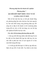 Phương pháp làm bài nhanh trắc nghiệm Phương pháp 7 QUI ĐỔI HỖN HỢP NHIỀU VỀ SỐ LƯỢNG CHẤT ÍT HƠN doc