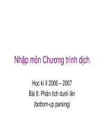 Nhập môn Chương trình dịch - Bài 6 pot
